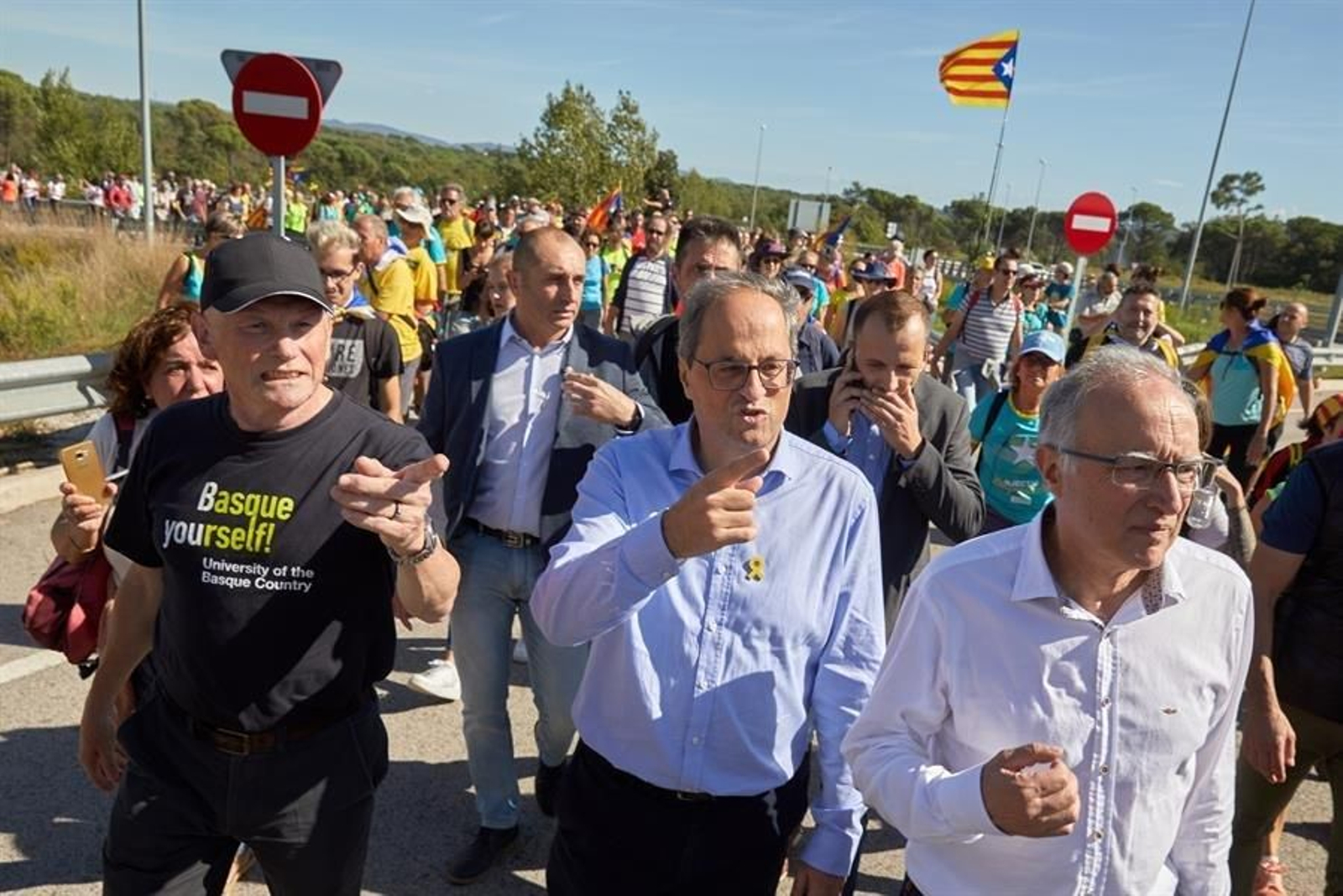 Torra, en una manifestación este miércoles.