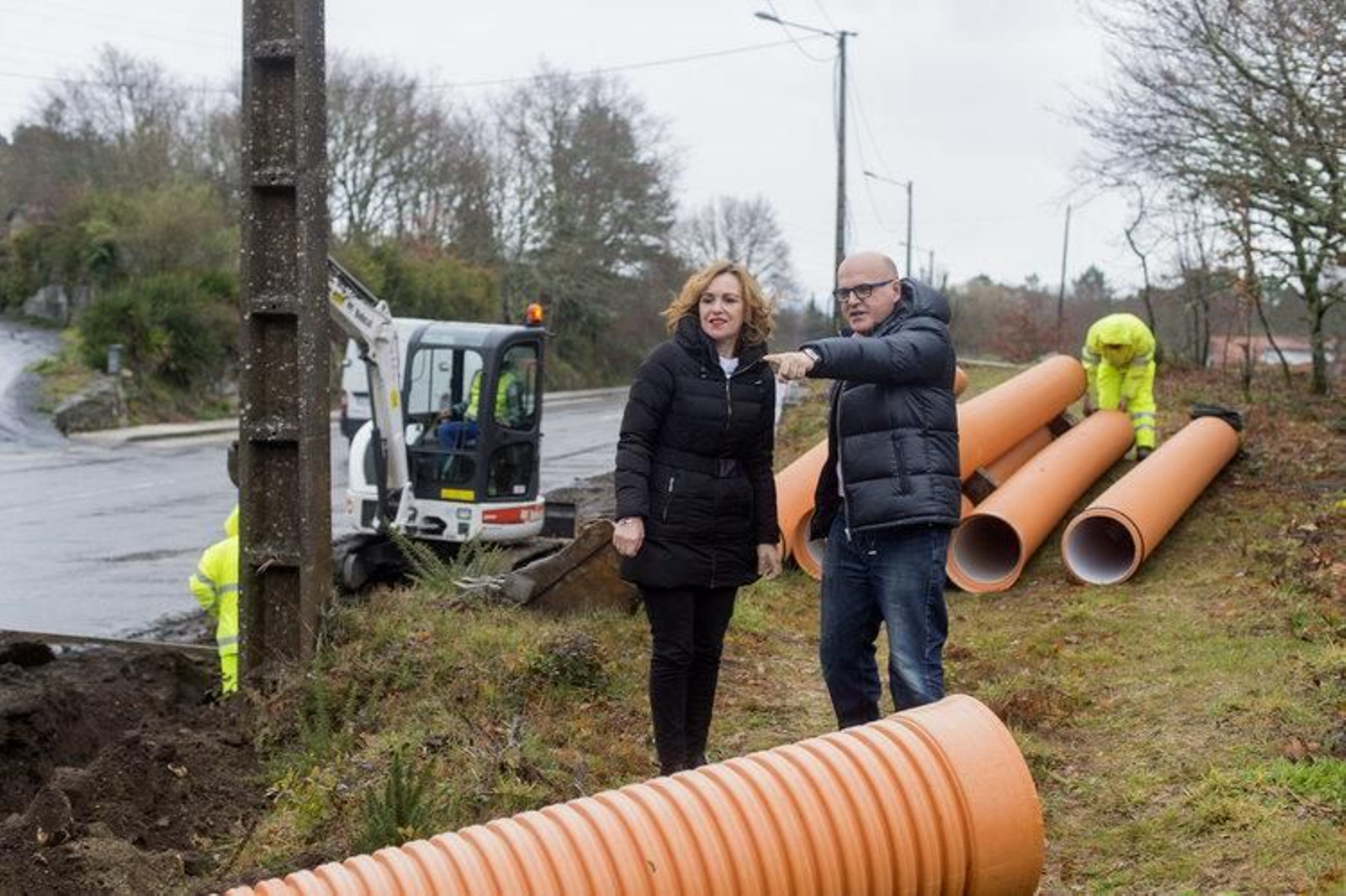 Manuel Baltar y Cristina Francisco, alcaldesa de Melón.