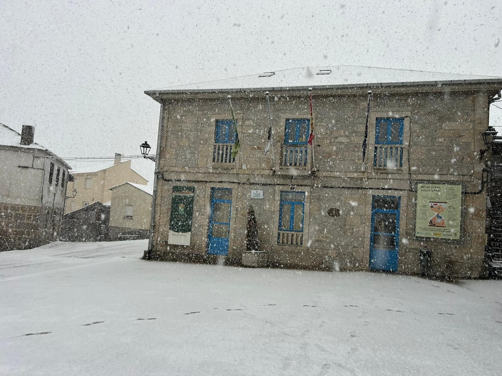 Galería | La borrasca Ingrid y la nieve pintan de blanco la provincia de Ourense, en imágenes
