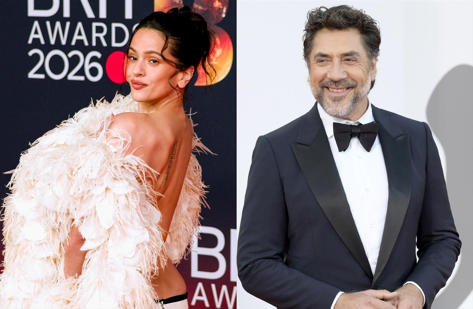 La cantante Rosalía y el actor Javier Bardem