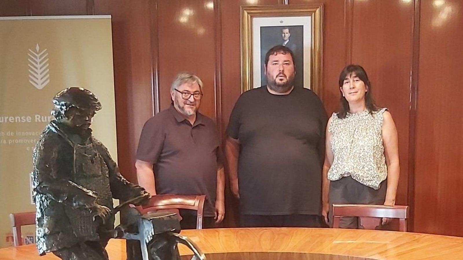 Xavier Blanco, Xosé M. Pérez y Martina Ferradás, en Río.