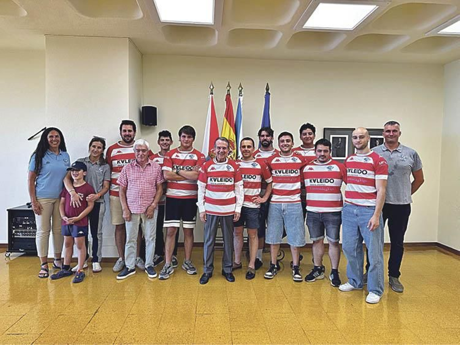 El Vigo Rugby reunido con Abel Caballero.