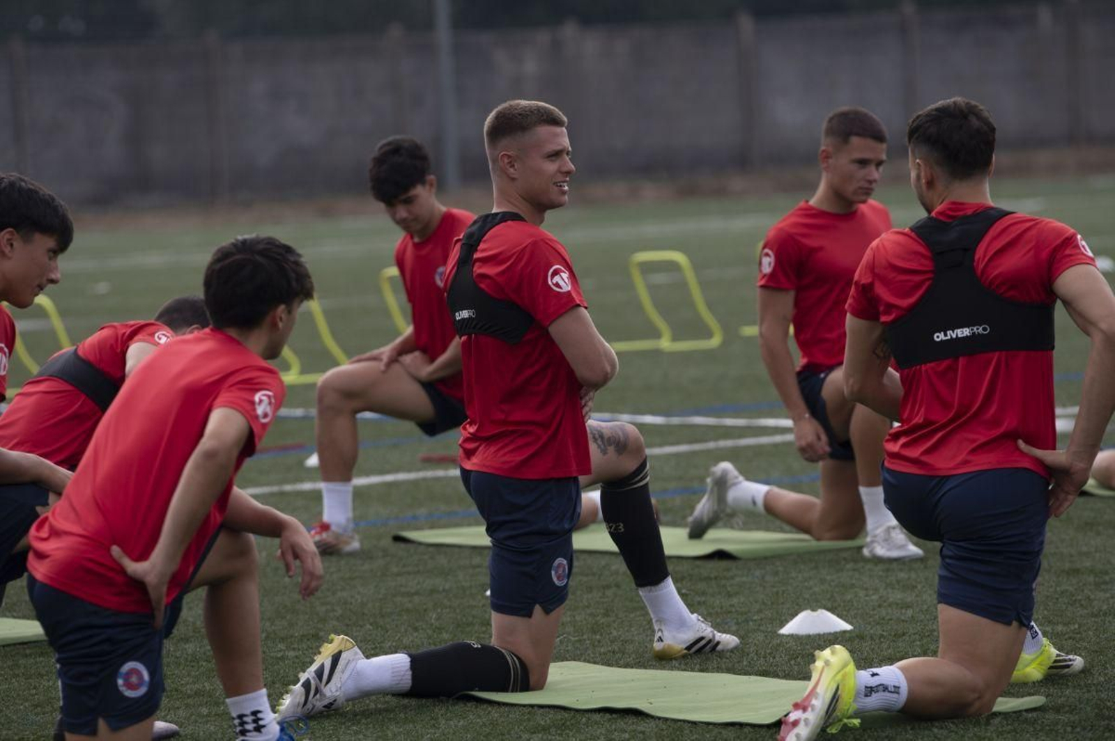 El unionista Javi Labrada, durante un entrenamiento de esta pretemporada en Coles.