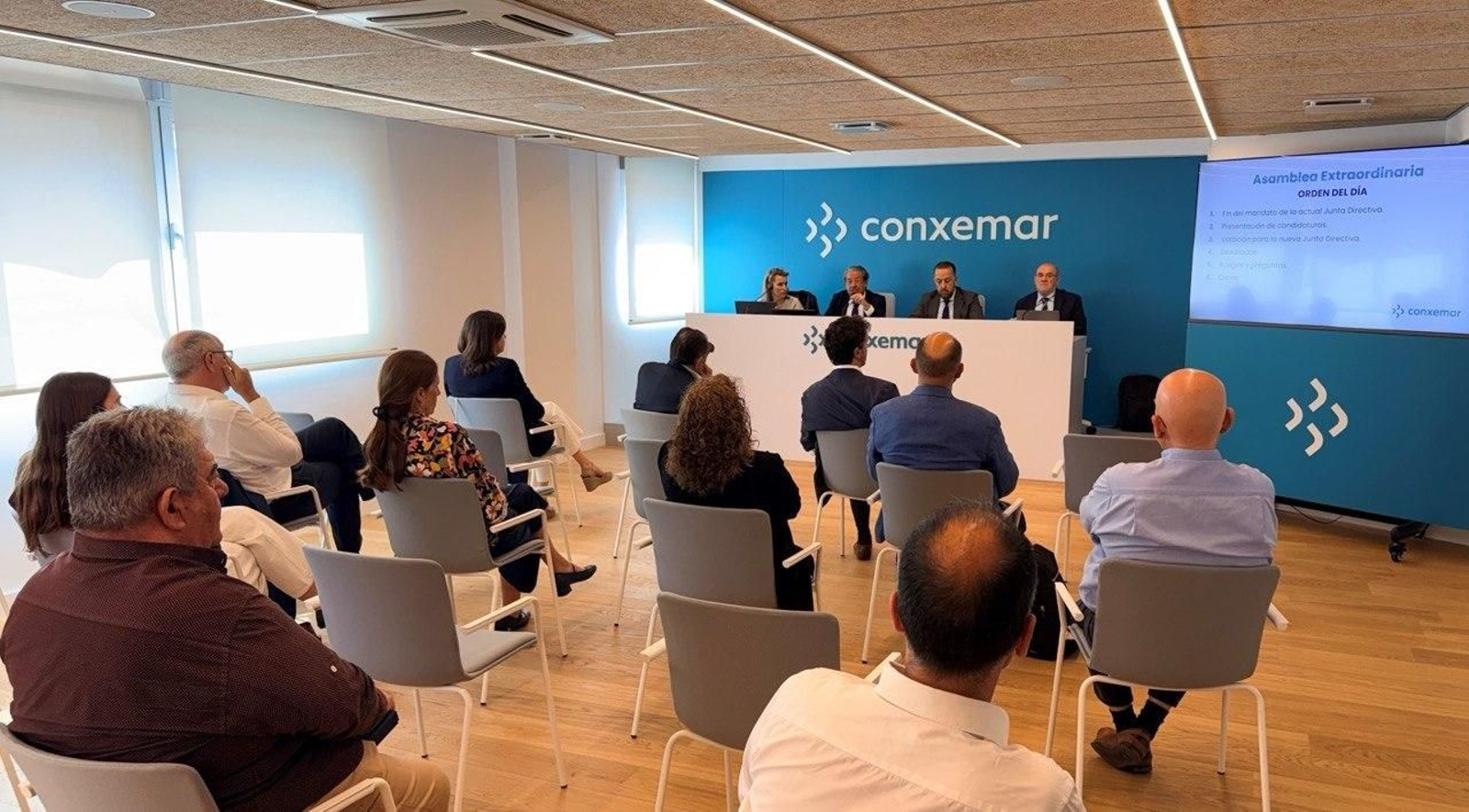 Eloy García, presidente de Conxemar, en la comparecencia.