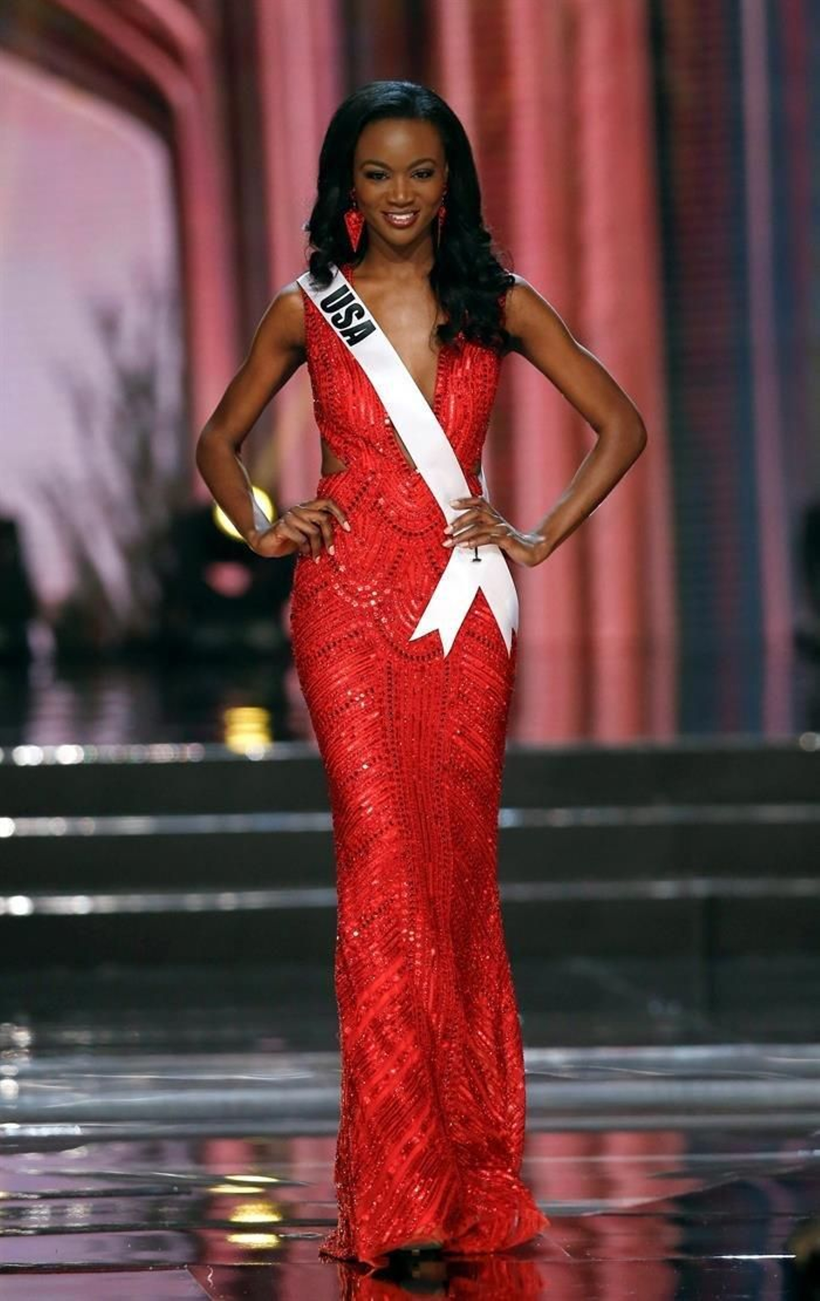 La candidata estadounidense a Miss Universo Deshauna Barber