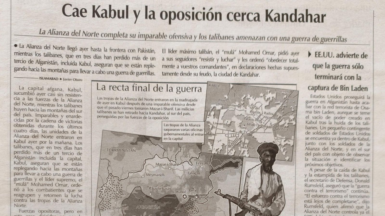 Titulares de La Región del 16 de octubre del 2001