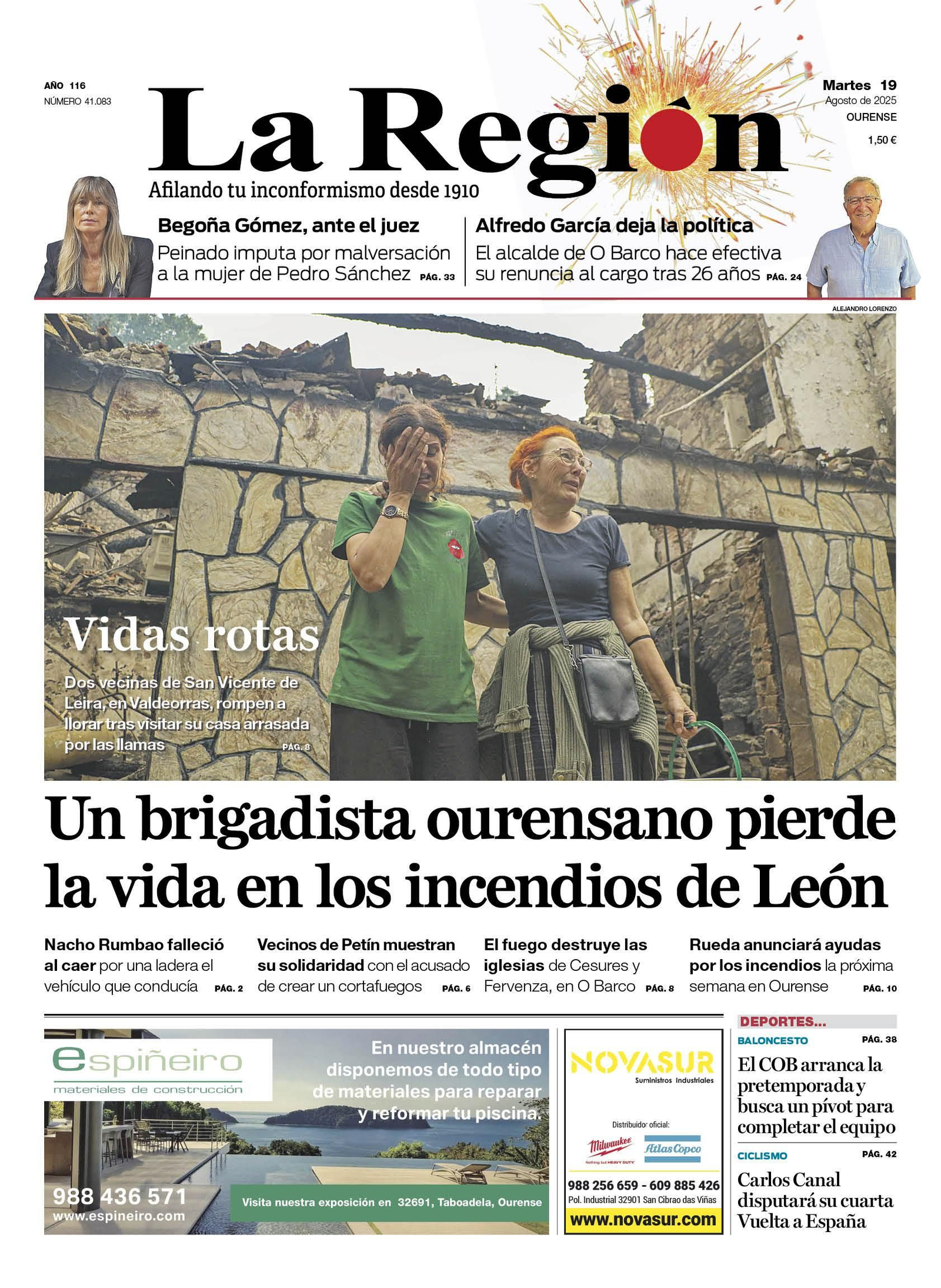 La portada de hoy.