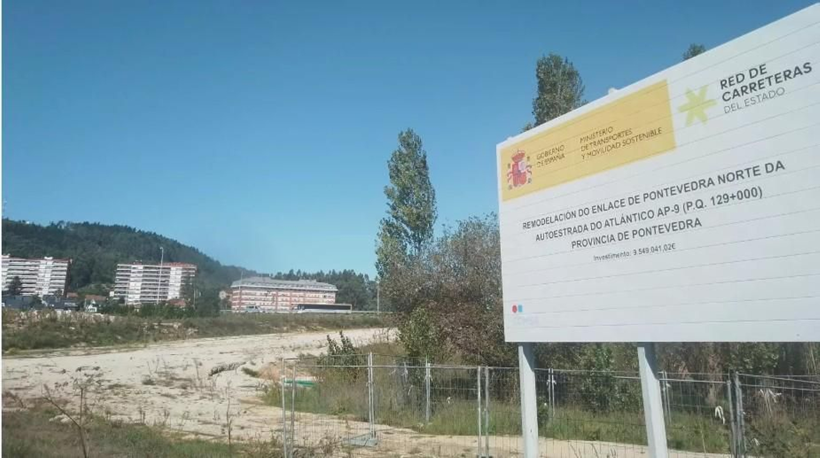 Estado actual del ramal del Nudo de Bomberos donde se paralizaron las obras.