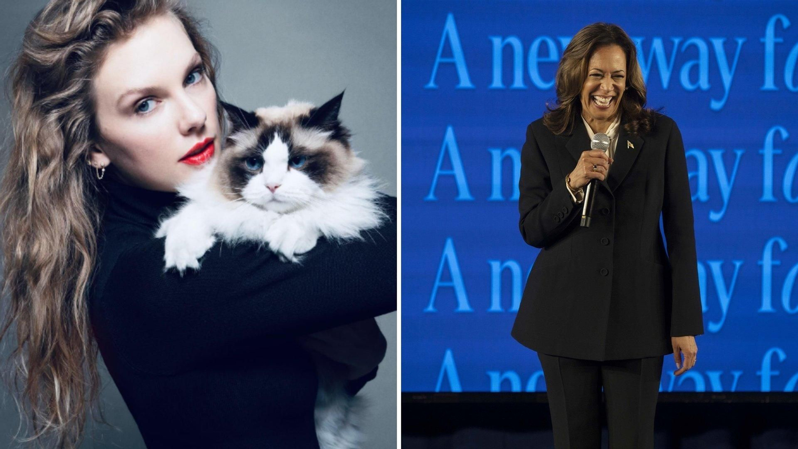 Taylor Swift y Kamala Harris.