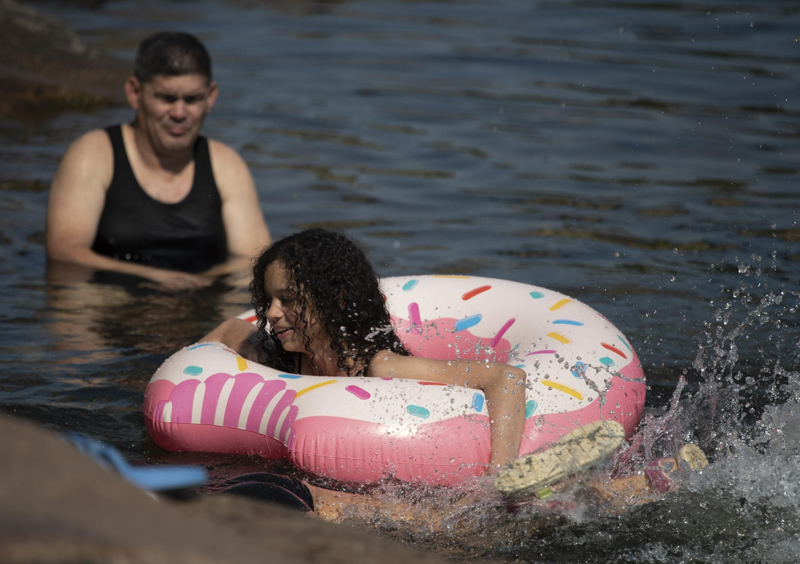 Galería | Ourense vive un domingo asfixiante a más de 40 grados, en fotos