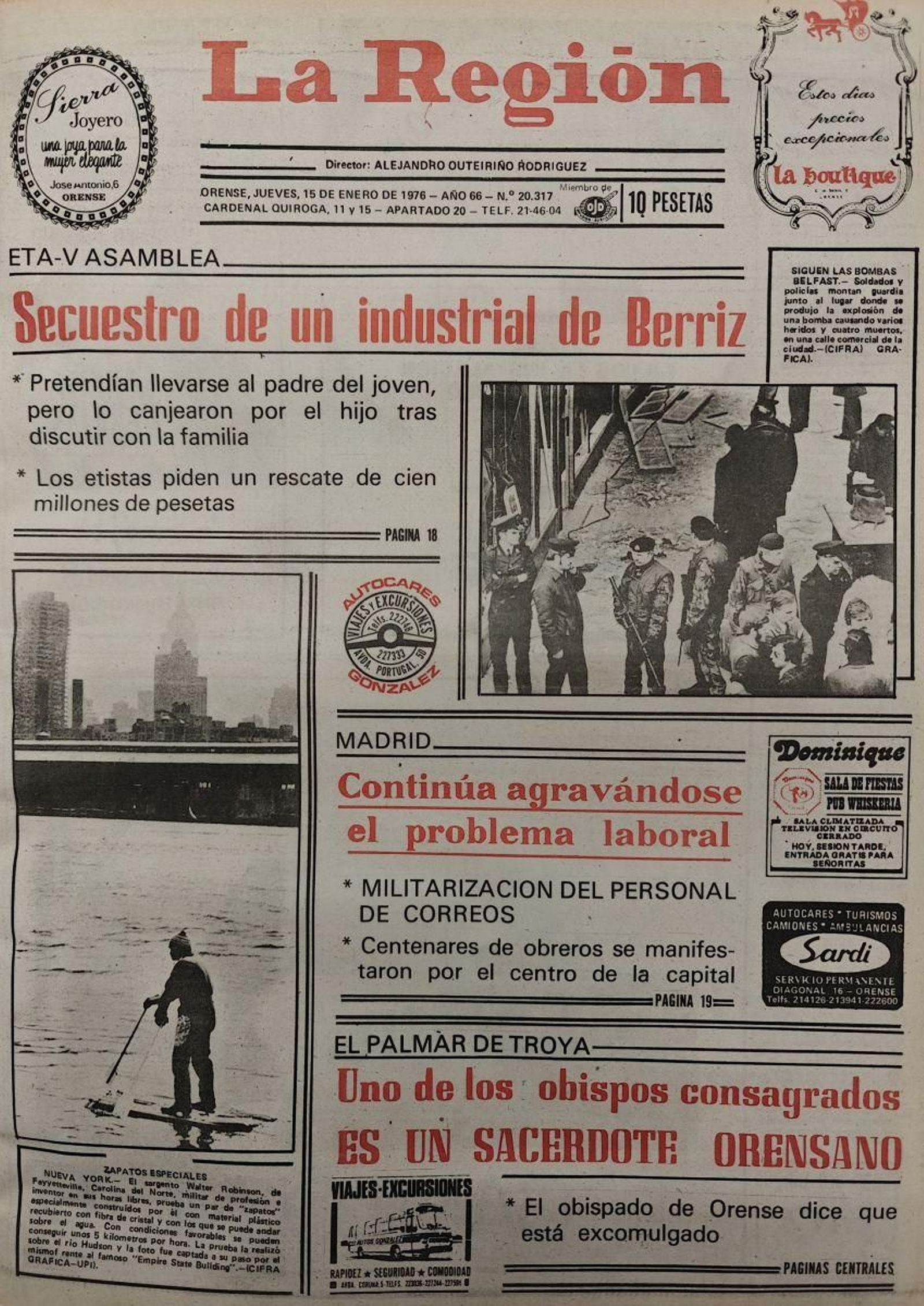 Primera página de 1976.