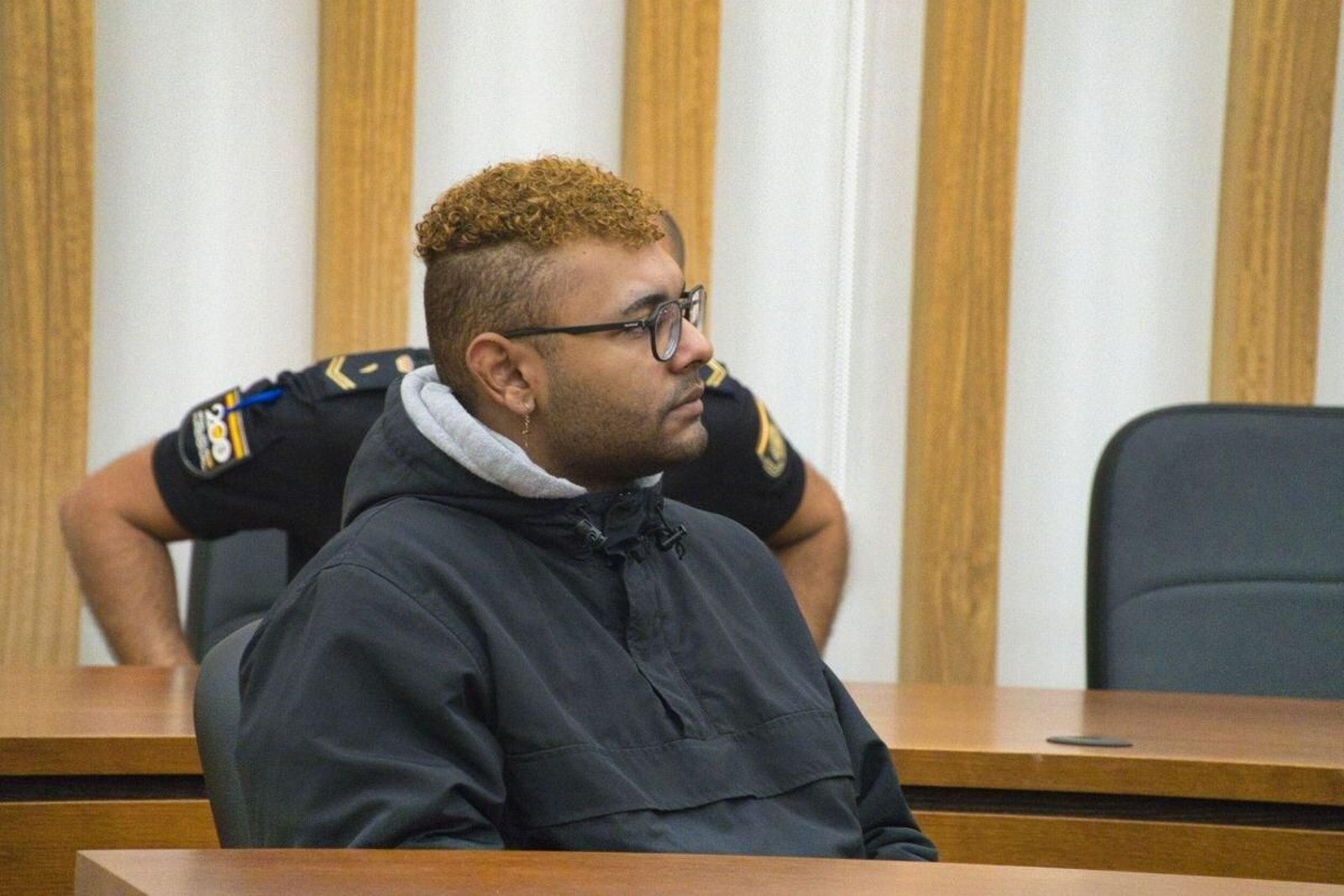 El acusado, David Macía, durante la sesión del juicio.