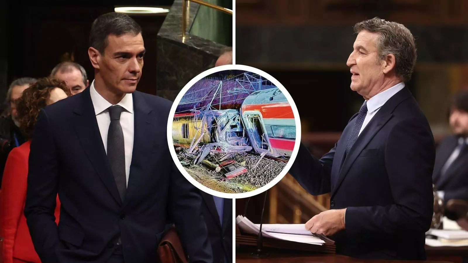 Sánchez y Feijóo se enfrentaron en el Congreso por el accidente de Adamuz.