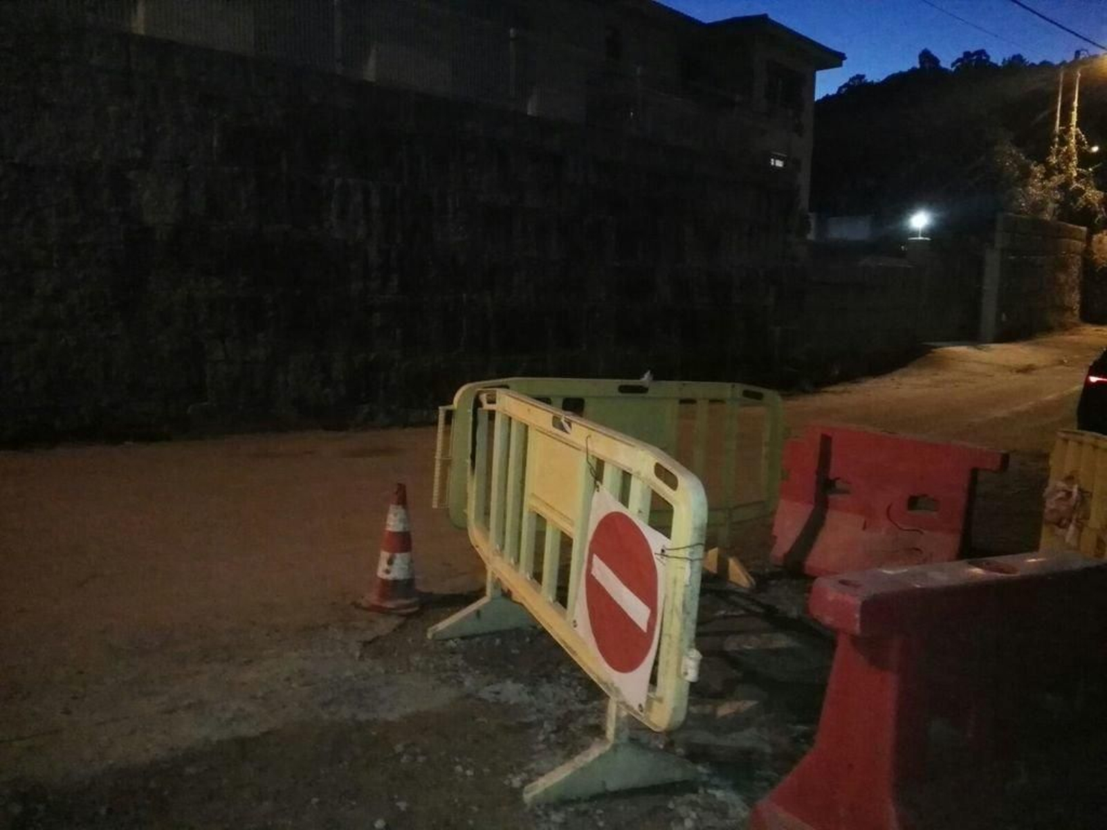 Zona donde se detectó el lindado, acordonada.