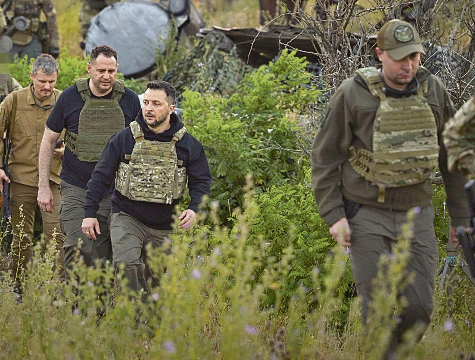 Zelenski, ayer durante su visita a la Isla de las Serpientes.