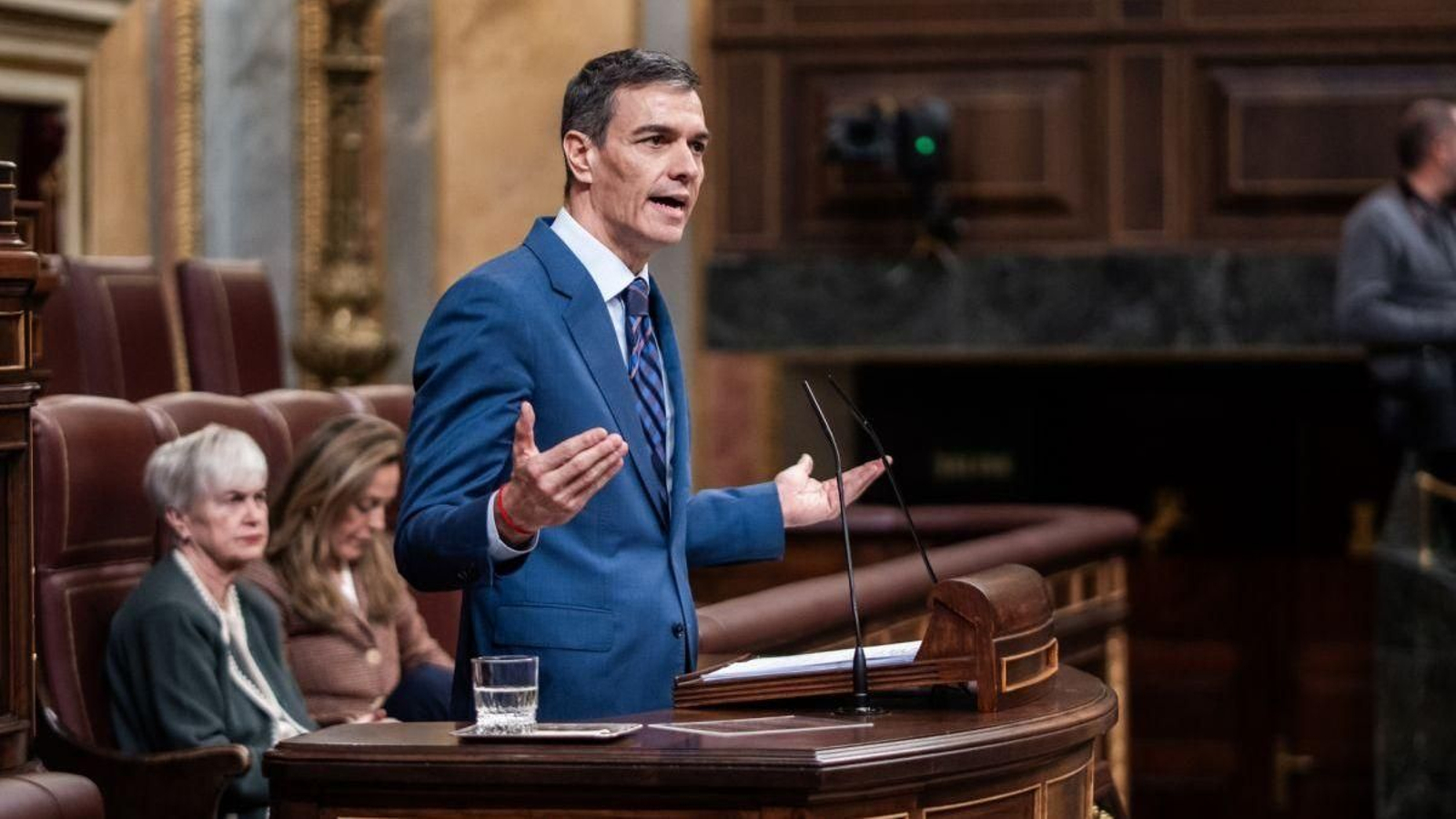 Pedro Sánchez, durante la sesión de control.