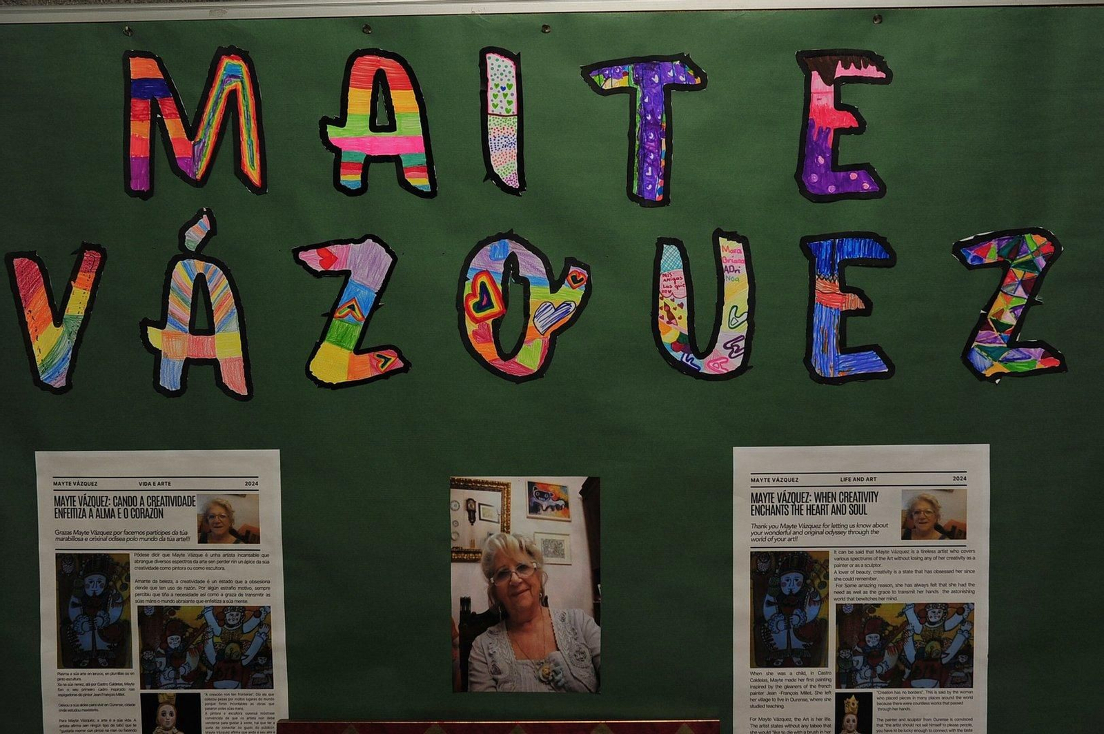 Un mural dedicado a Maite Vázquez