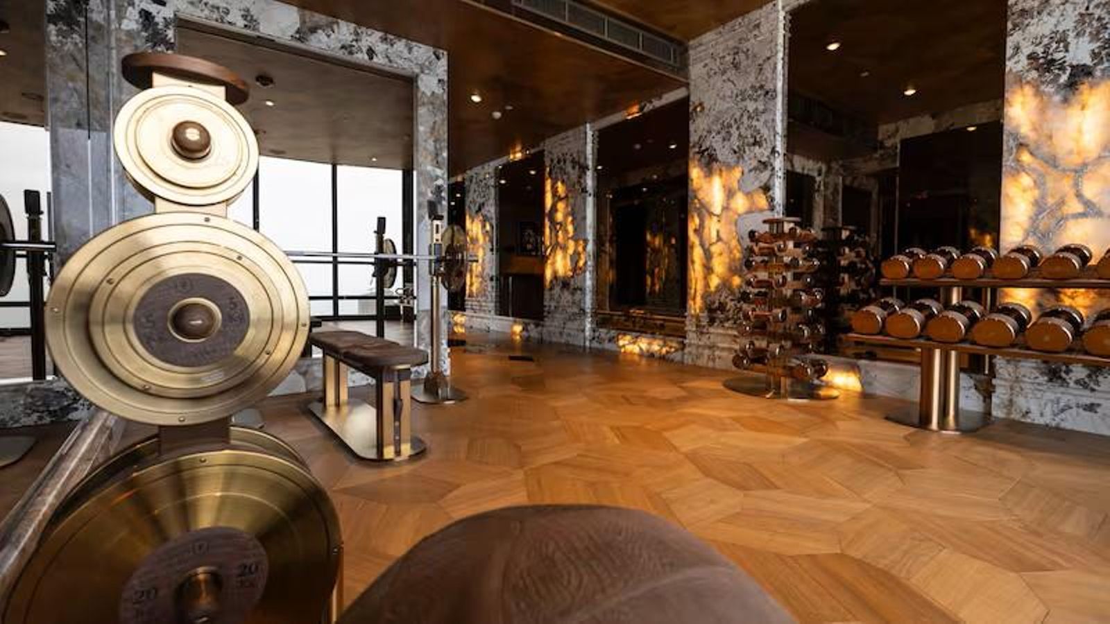 El gimnasio de la vivienda de Dubái