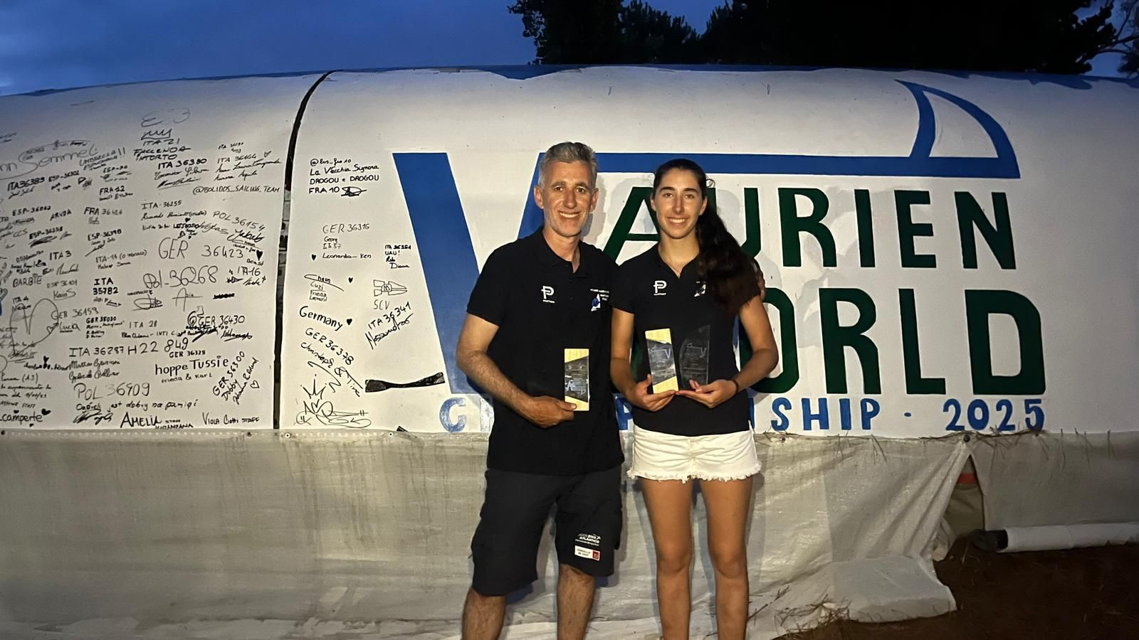Pablo e Isa Cabello, padre e hija, se proclamaron subcampeones del mundo en el Lago de Bracciano.