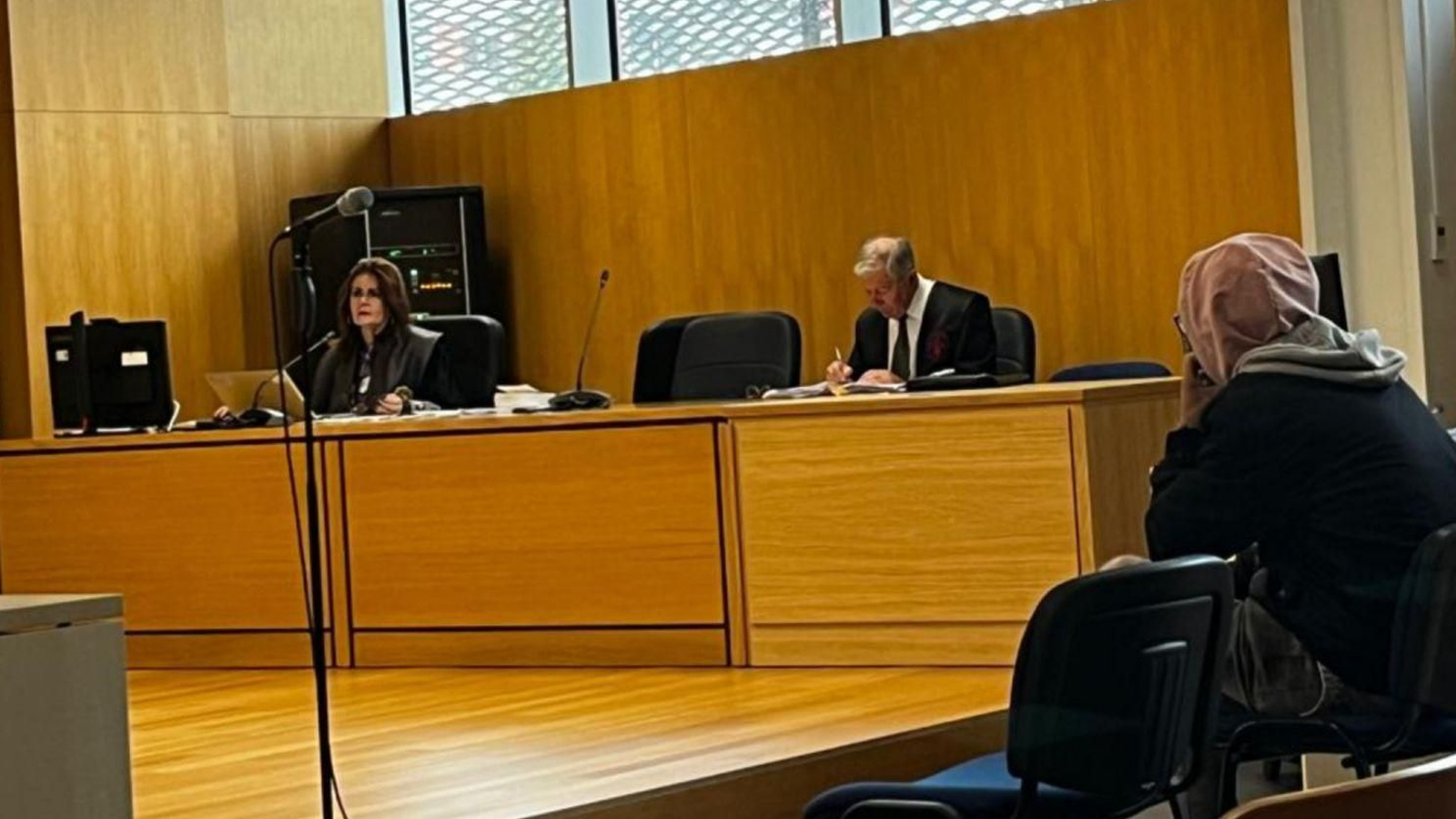 El acusado, en el banquillo durante el juicio en el Penal 2