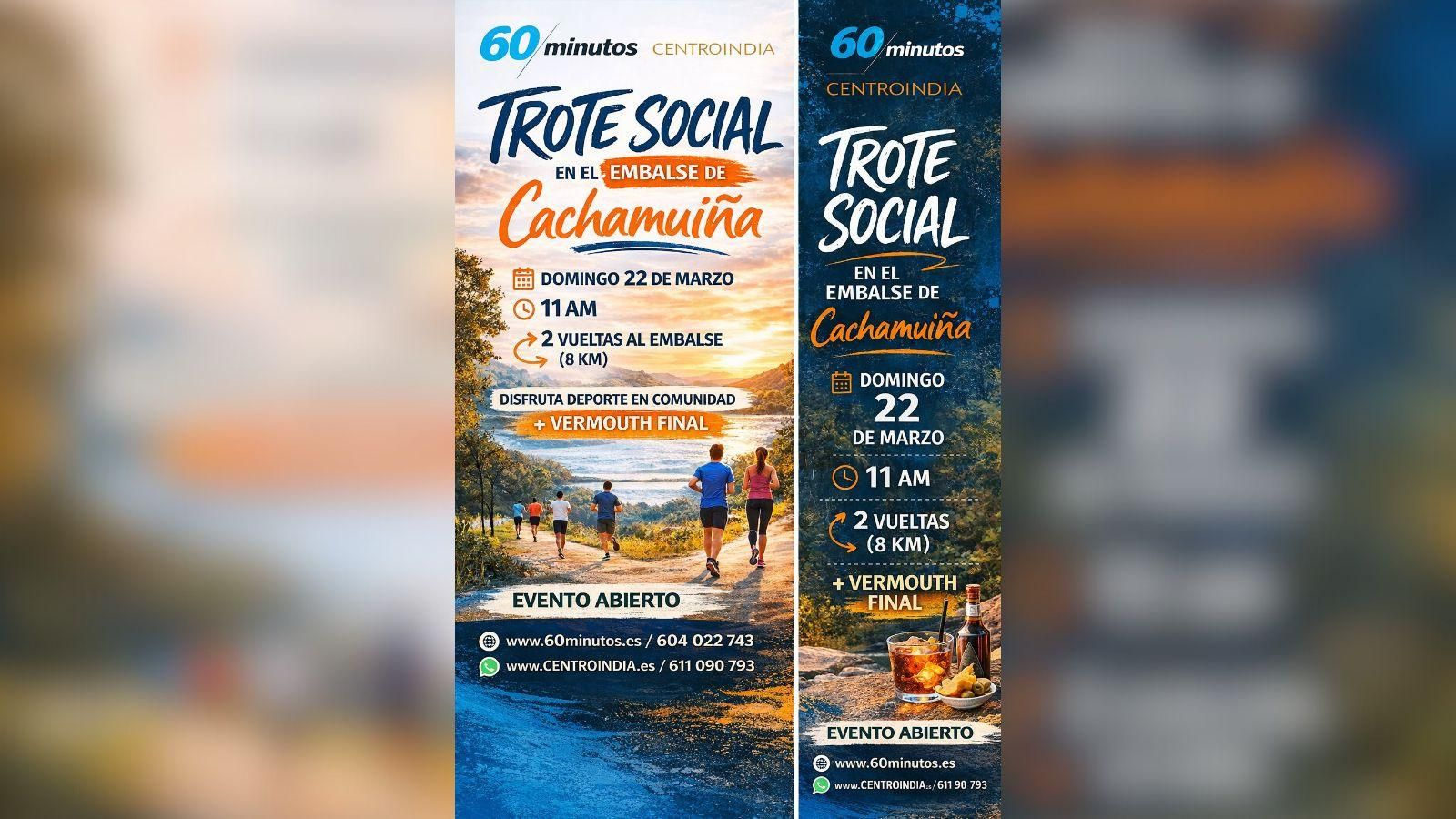 Trote social en el Embalse de Cachamuiña.