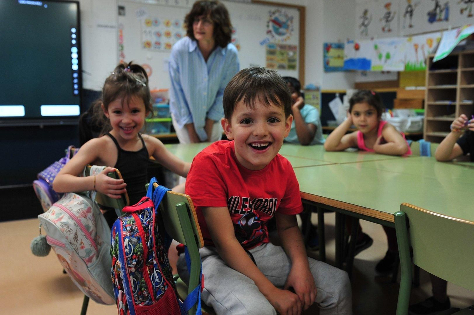 Alguno de los artistas felices por las visitas de hoy