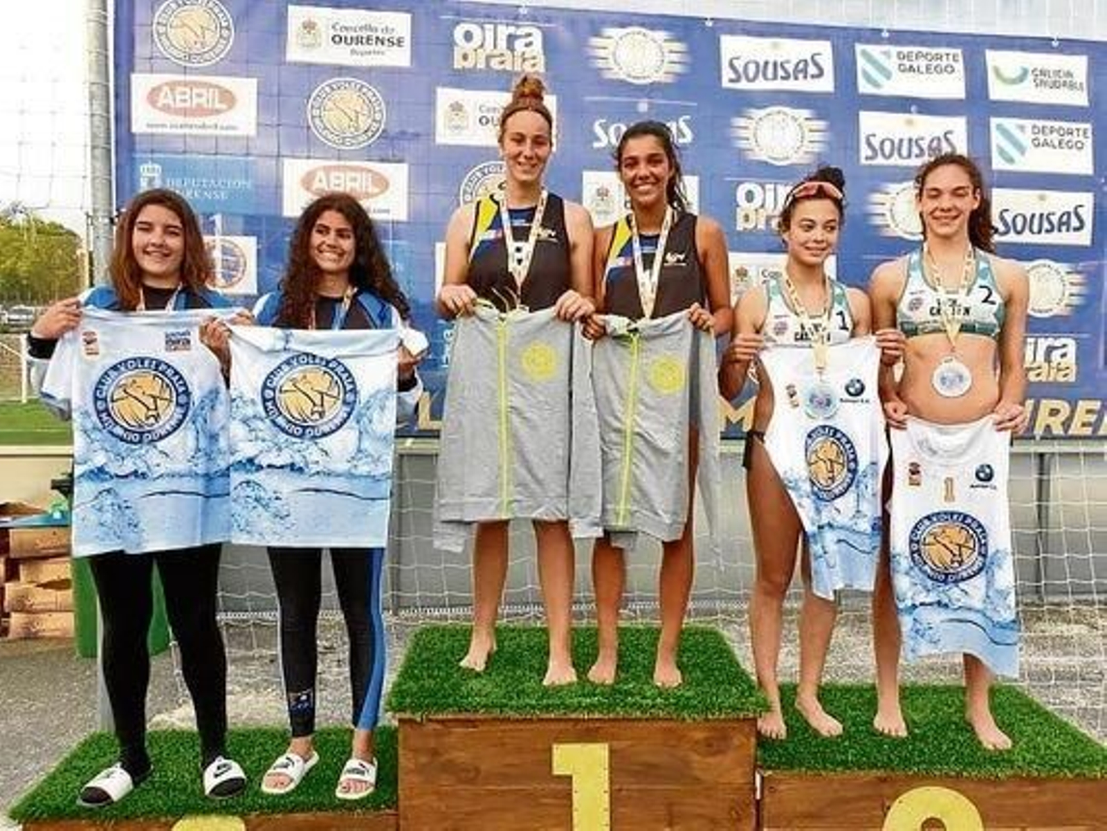 El podio del campeonato en sub-19 femenina.