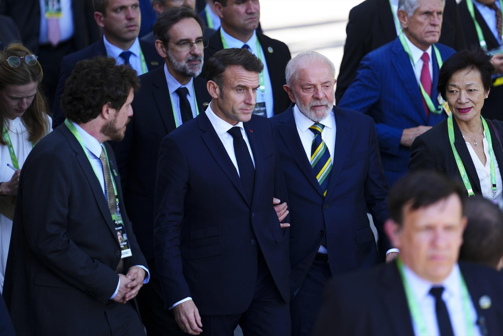 Los presidentes de Francia y Brasil