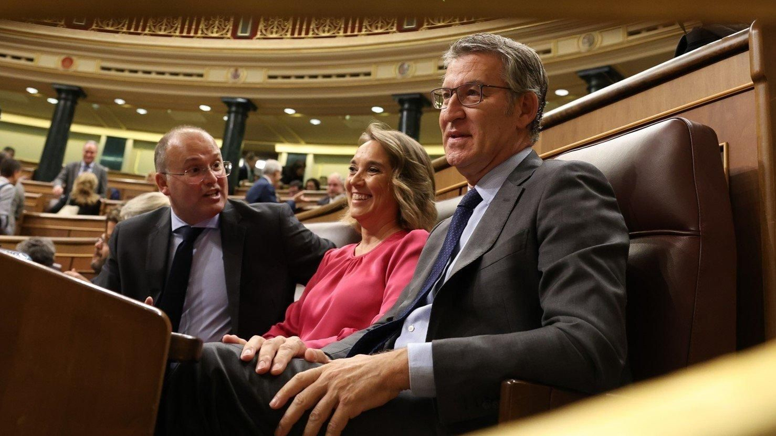 Feijóo en el Congreso de los Diputados. // Europa Press