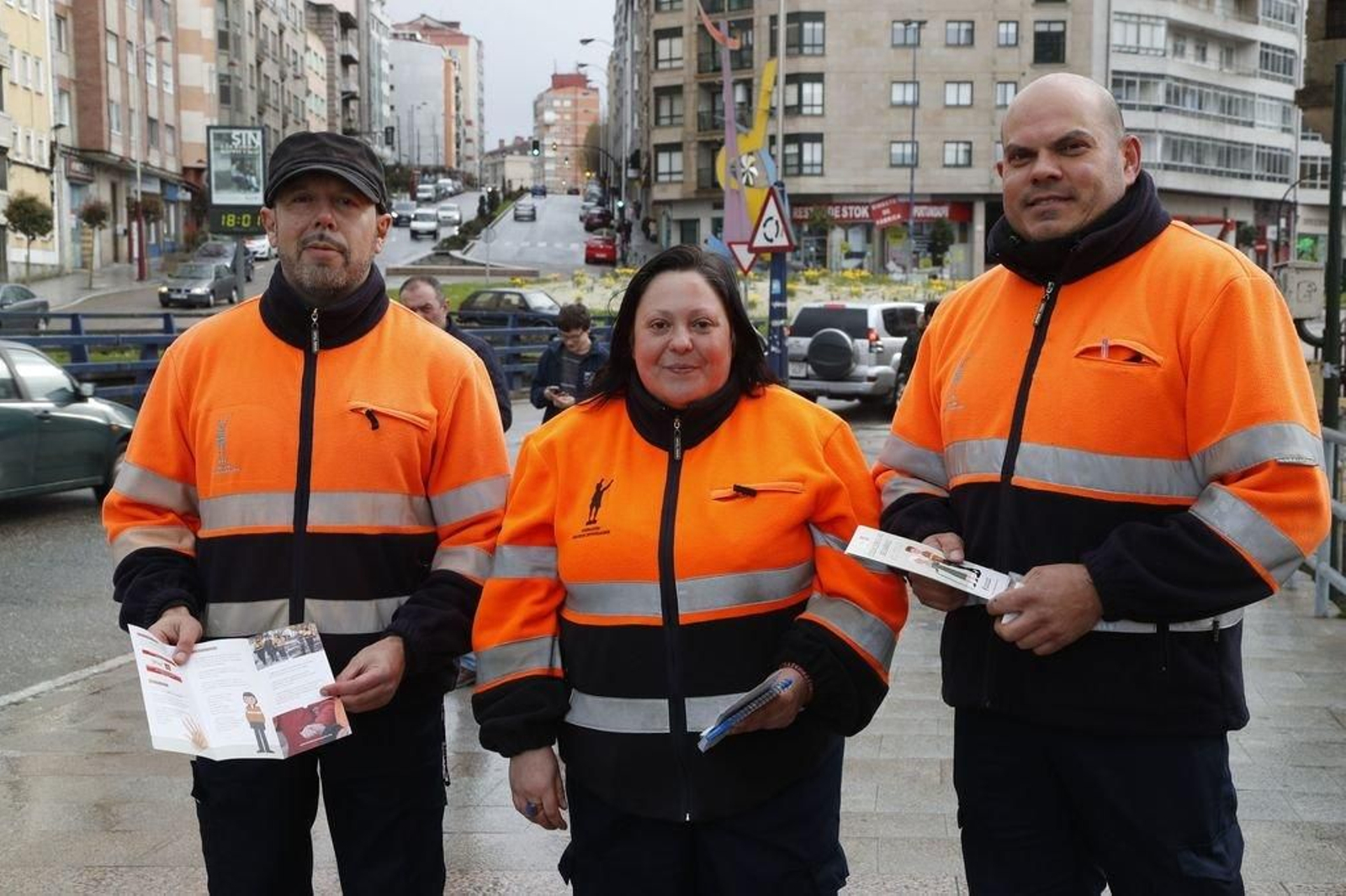Los primeros 'coidadores de barrio' que salieron el pasado 16 de marzo.