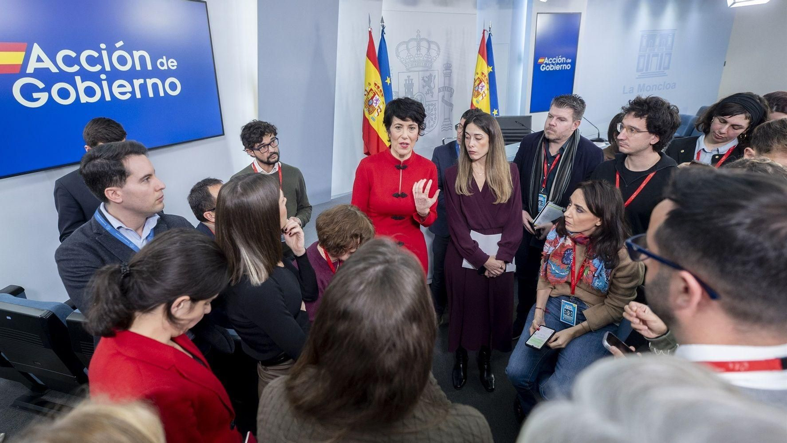 Sáiz, tras una rueda de prensa del Consejo de Ministros.