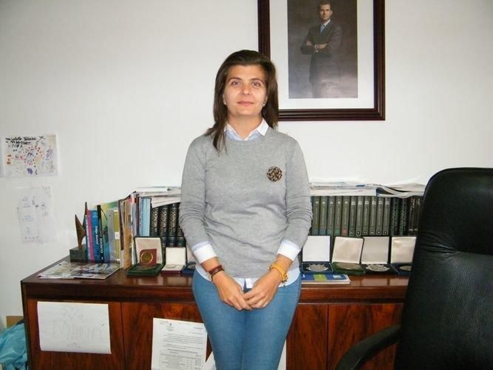 Mari Carmen Yáñez, en su despacho de Lobios.