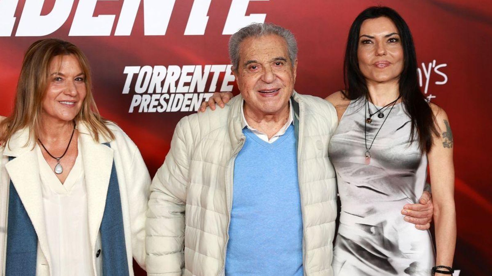 Andrés Pajares y Mari Cielo Pajares durante la premier de la película “Torrente Presidente”.