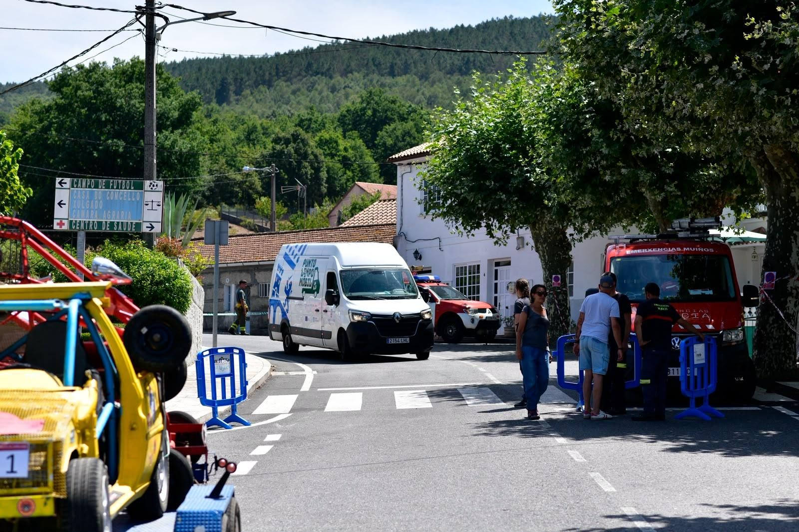 Zona de descenso de carrilanas onde houbo un accidente cunha delas.
