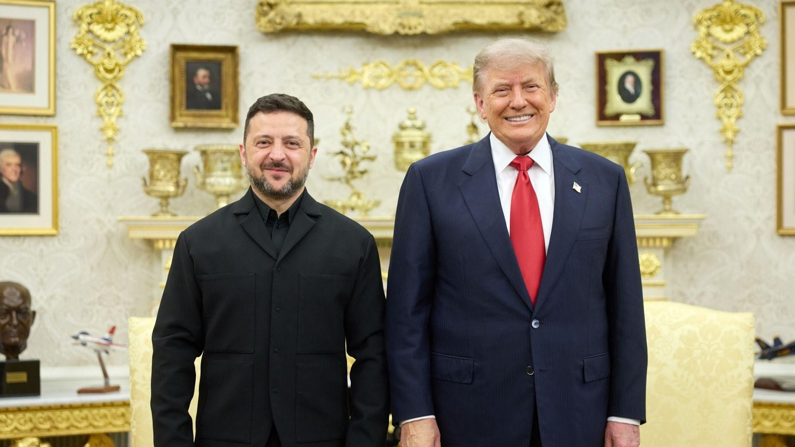 Zelenski y Trump, durante su encuentro de ayer en la Casa Blanca.
