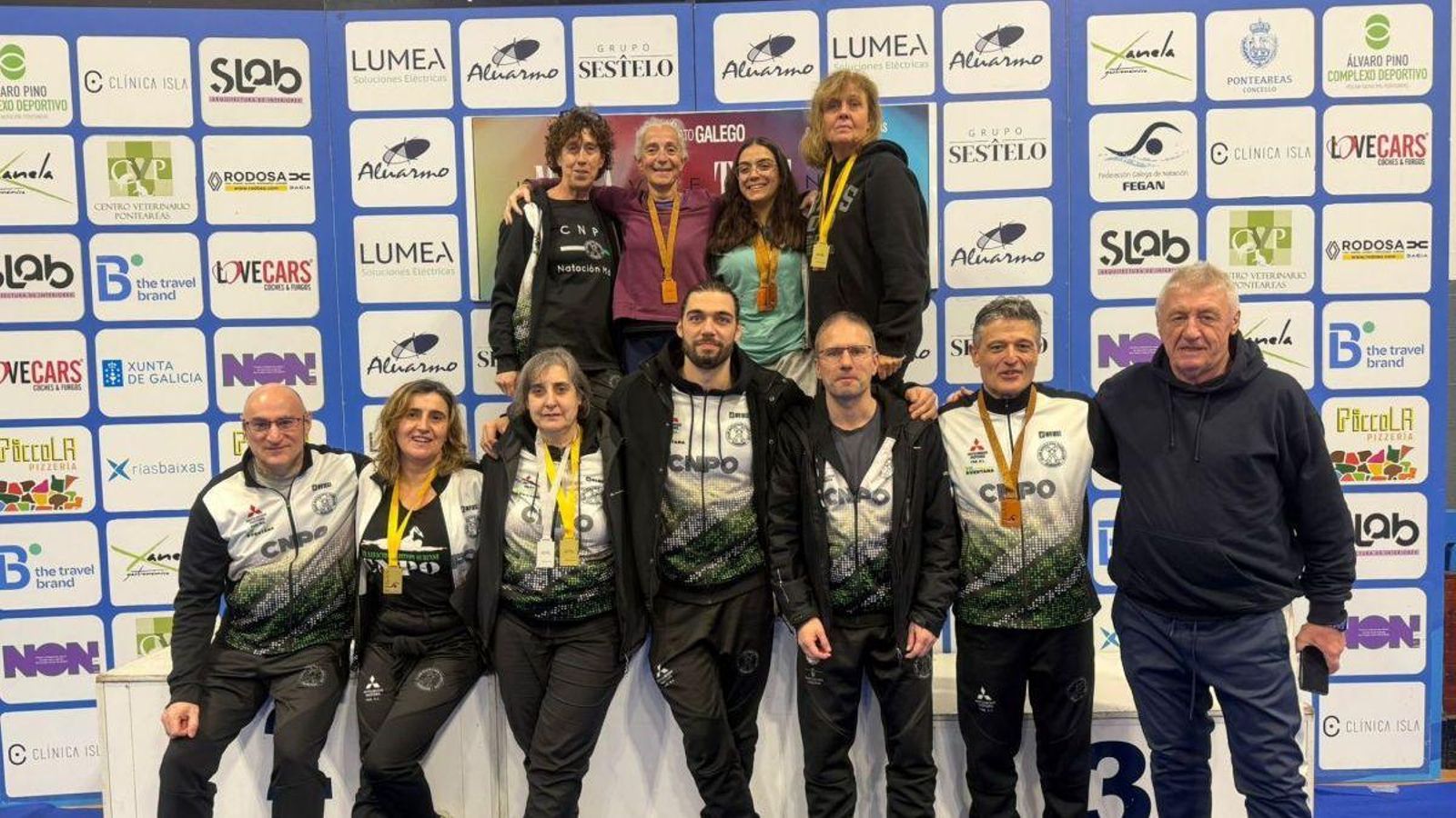 El Club Natación Pabellón se clasificó cuarto en la conjunta.