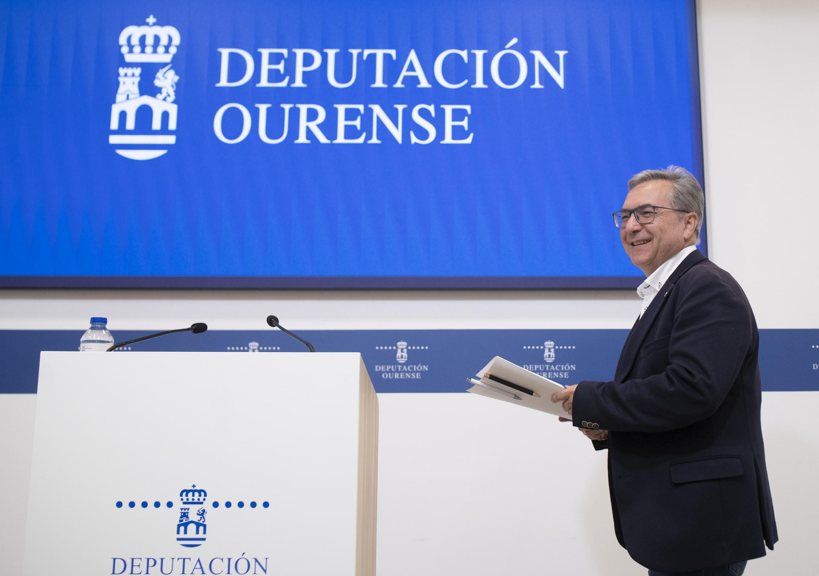 Luis Menor tras la celebración de la junta de Gobierno