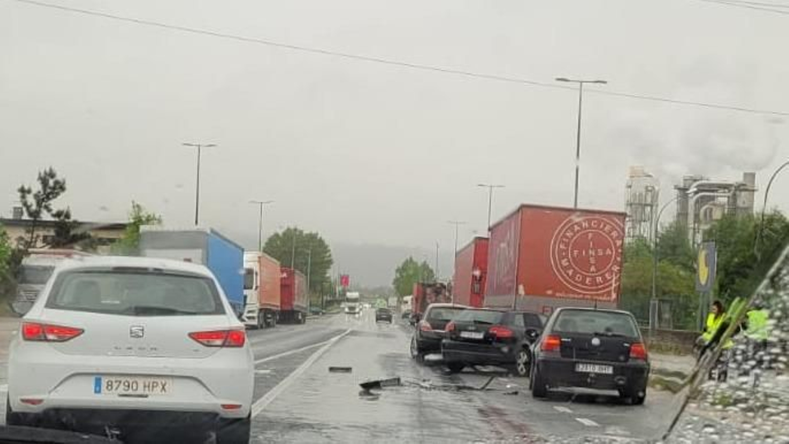 Accidente en el polígono de San Cibrao.