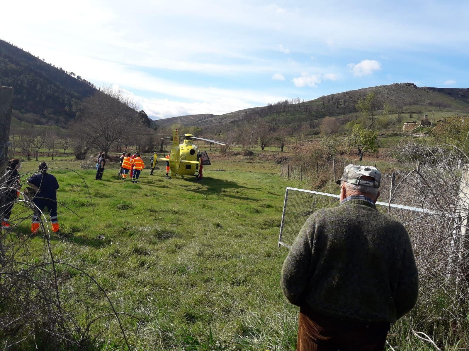 Un vecino de O Seixo fue evacuado en estado grave debido a la tardanza de los servicios de emergencia por la falta de cobertura. (Foto: cedida).