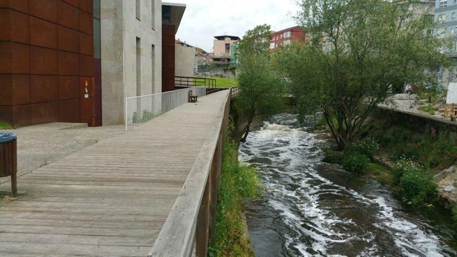 Imagen que mostraba el río Barbaña el pasado sábado.