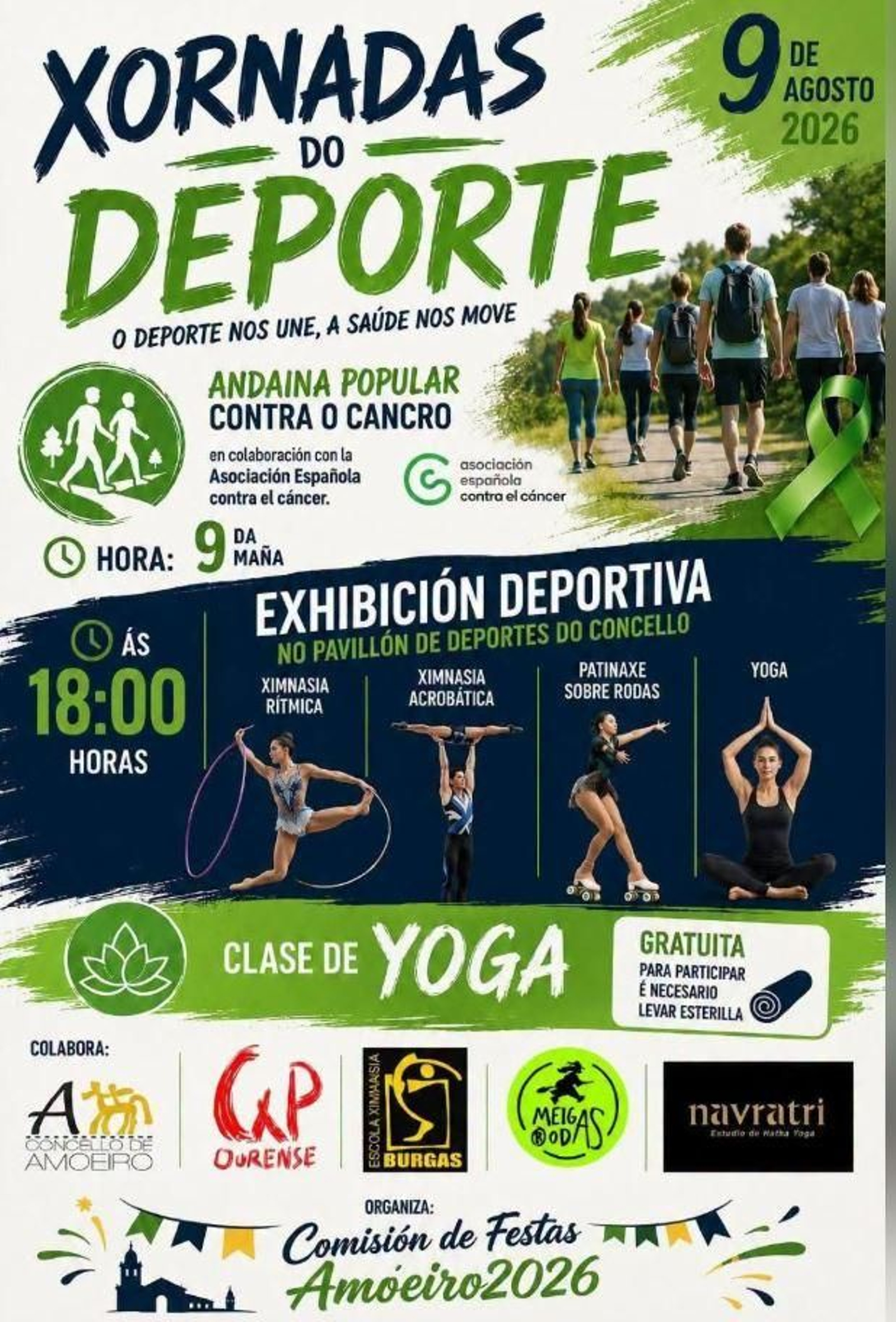 Cartel Xornadas do deporte Amoeiro.