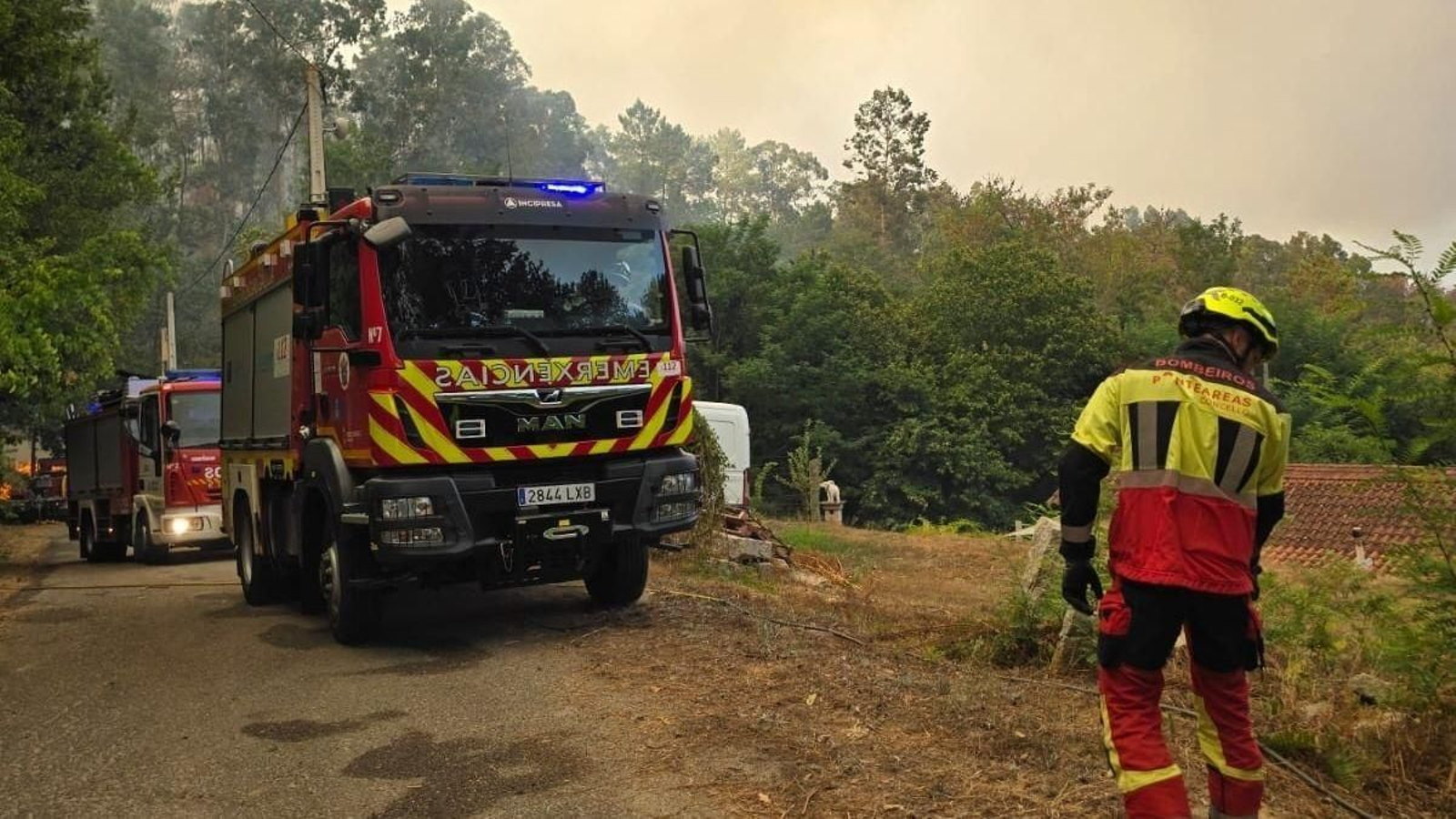 Incendio en Ponteareas.