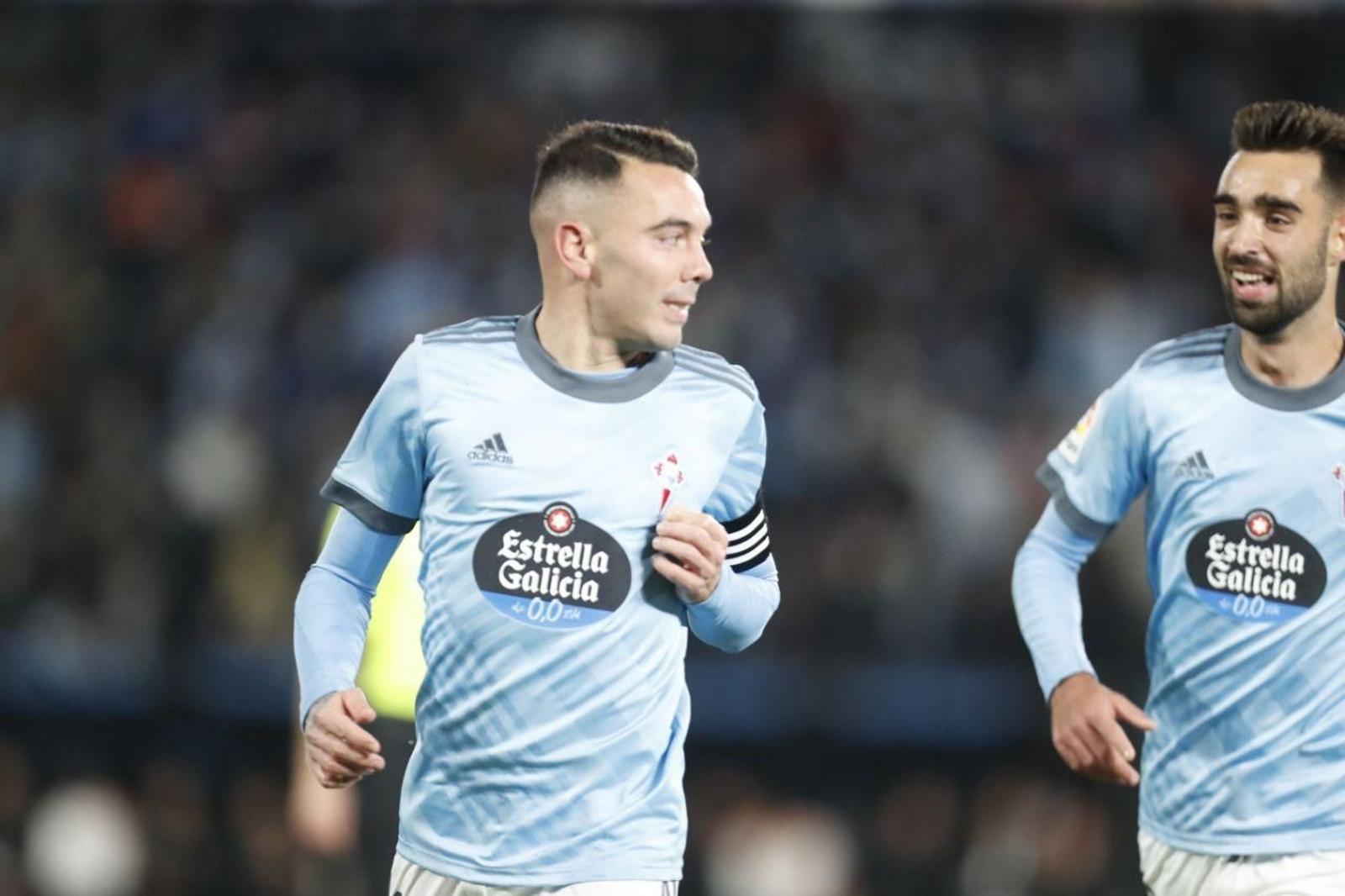 Iago Aspas en el partido del Celta contra el Valencia en Balaídos. // Jorge Landín