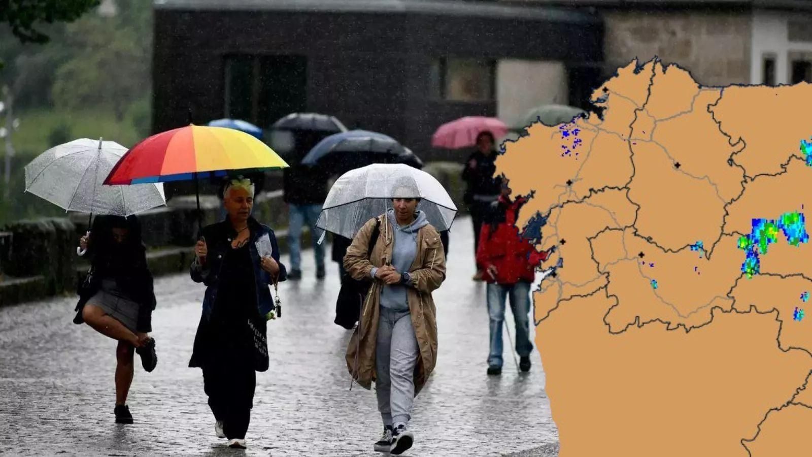 Ourense en alerta naranja por lluvias y tormentas.