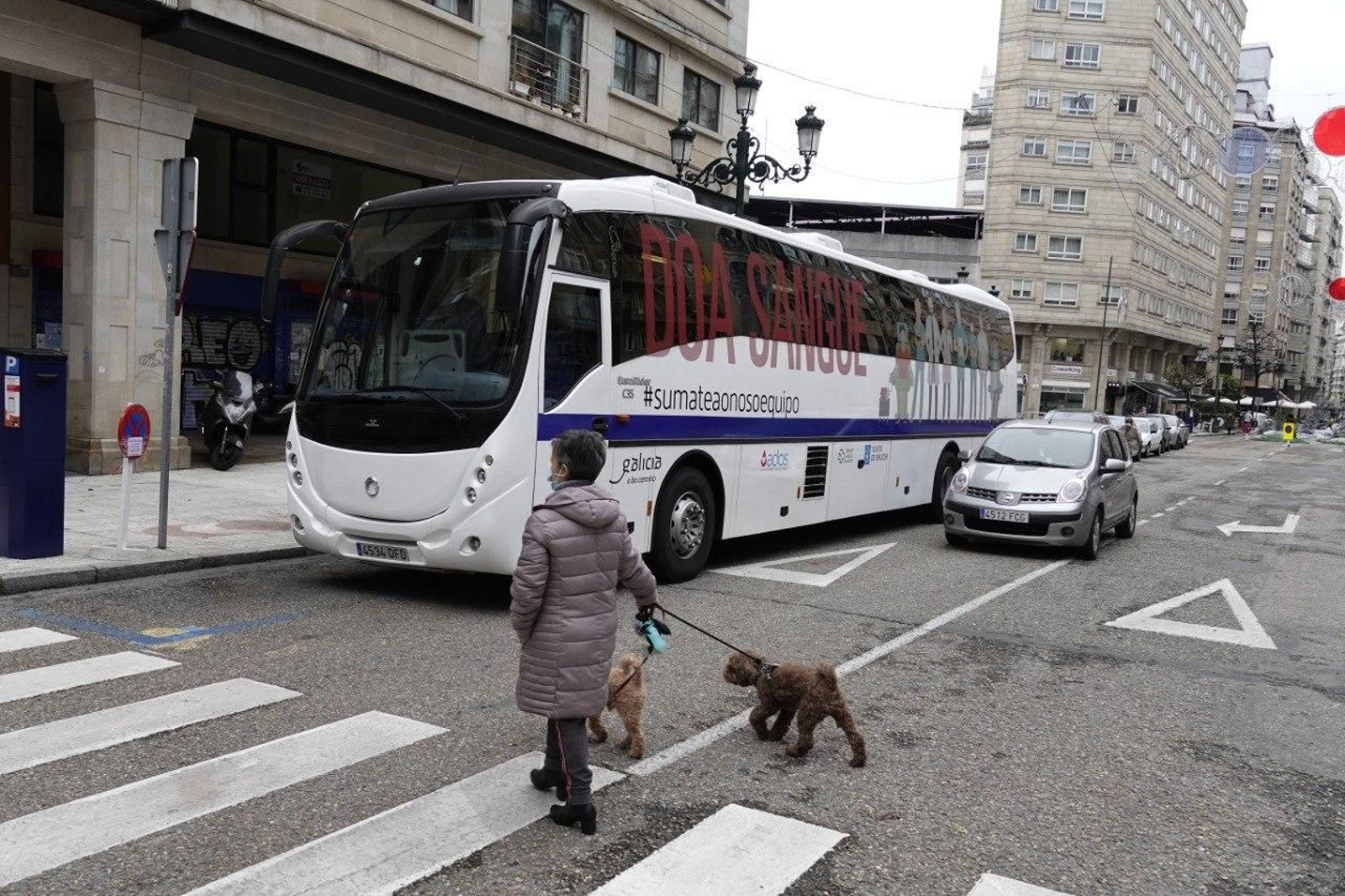 Autobús de donación de sangre.