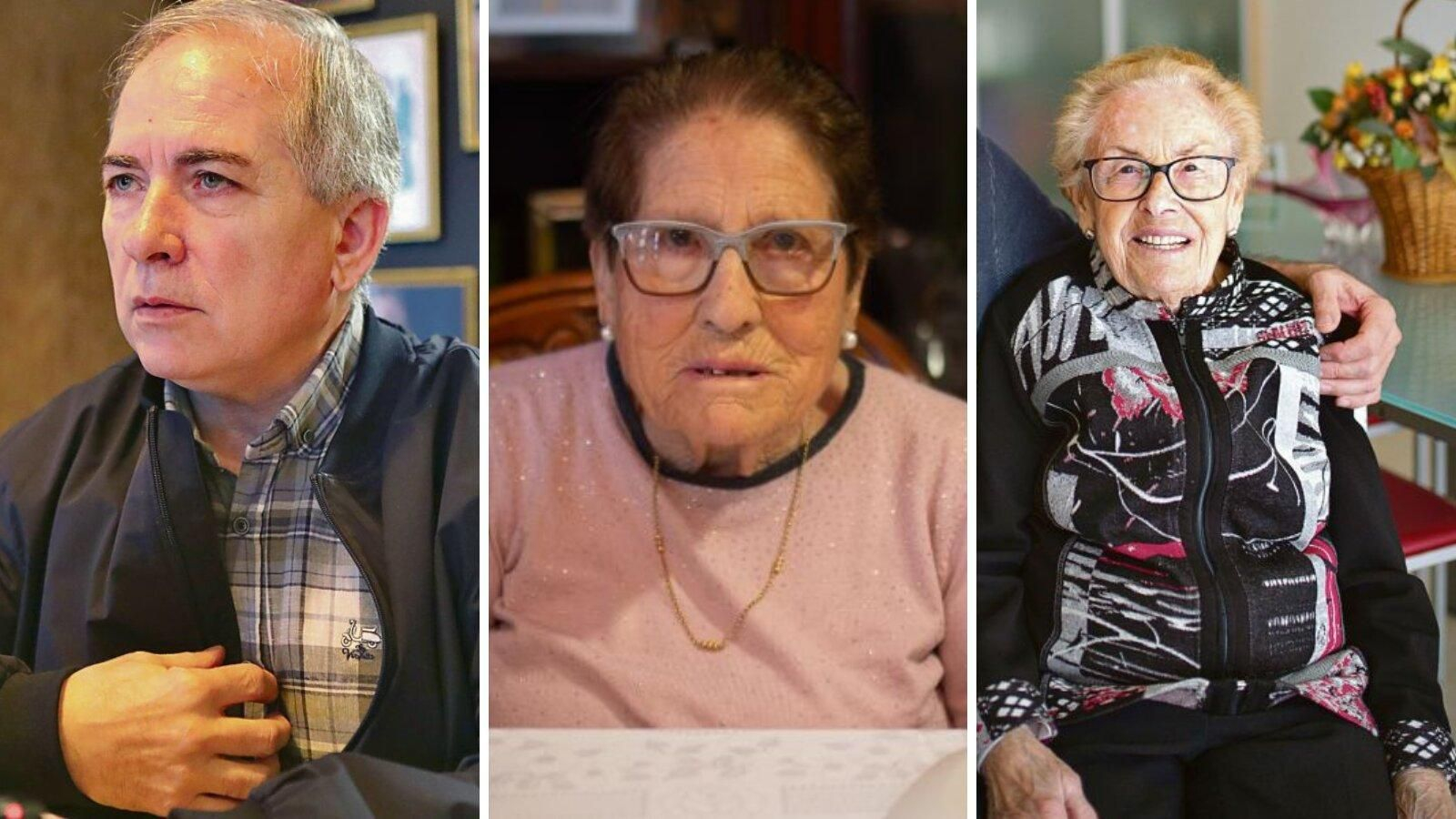 Juan José Iglesias, Olimpia Sandianes y Benita Castro.