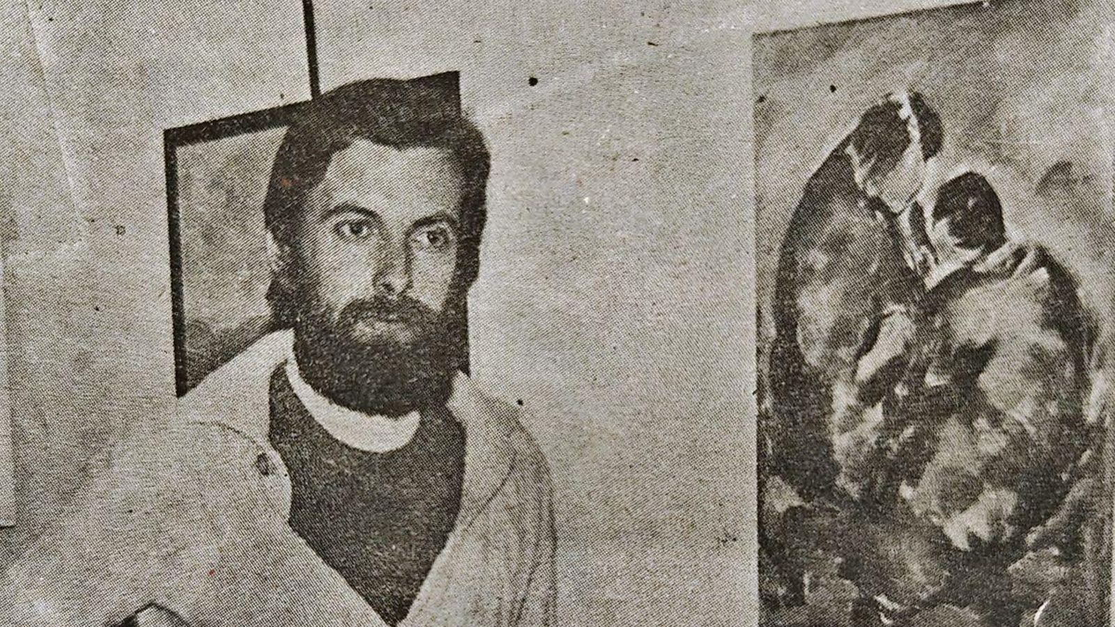 El artista Antón Sobral en la exposición.