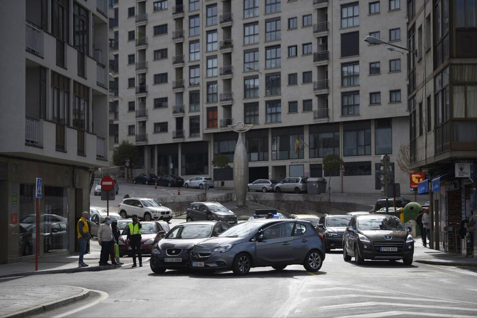 Colisión en Ourense (O.P.).