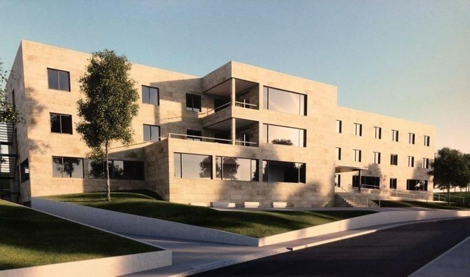 Infografía de la futura residencia de mayores de Lobios.