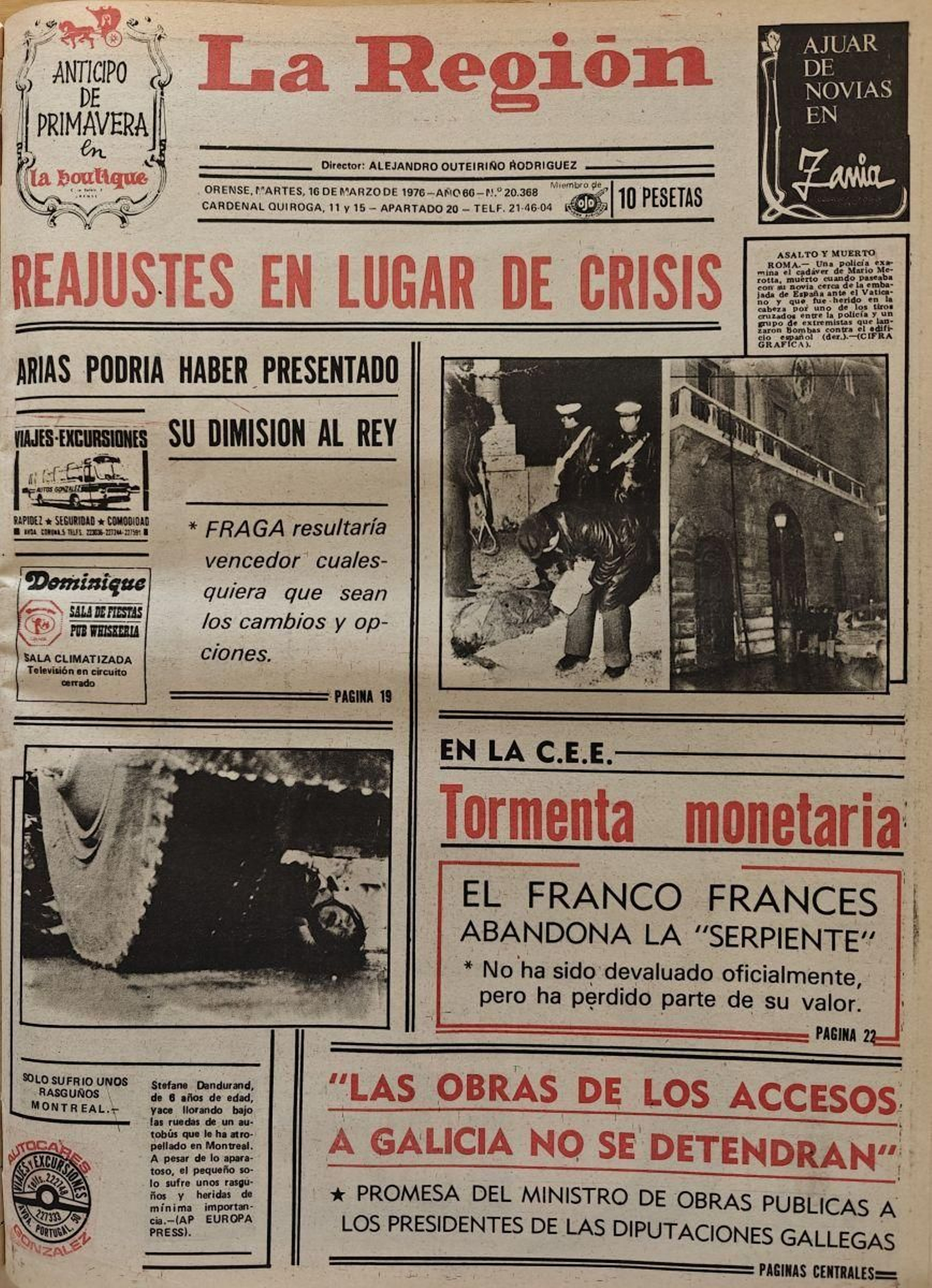 Primera página de 1976.